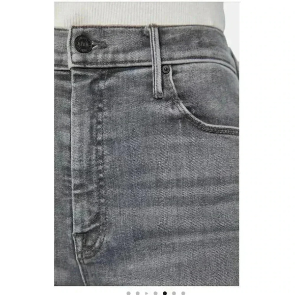 Mother High Waisted Weekender Skimp Northern Light Gray Size 29 Bootcut Cropped - Picture 6 of 15